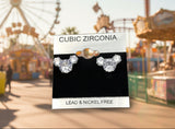 Designer Inspired Cubic Zirconia Mouse Earring