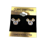 Designer Inspired Cubic Zirconia Mouse Earring
