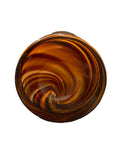 Vintage Murano Vase Brown Swirl