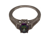 925 Silver Mystic Topaz with Cubic Zirconia  Size 7