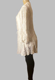 Origami White Tie Front  Lace Cardigan