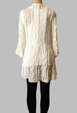 Origami White Tie Front  Lace Cardigan