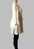 Origami White Tie Front  Lace Cardigan