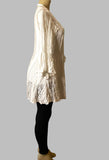 Origami White Tie Front  Lace Cardigan