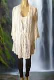 Origami White Tie Front  Lace Cardigan