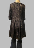 Origami Black Lace Button Cardigan