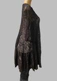 Origami Black Lace Button Cardigan