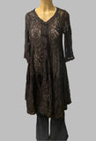 Origami Black Lace Button Cardigan