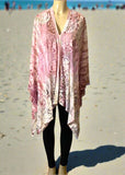 Origami Pink and Sage Kimono