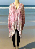 Origami Pink and Sage Kimono