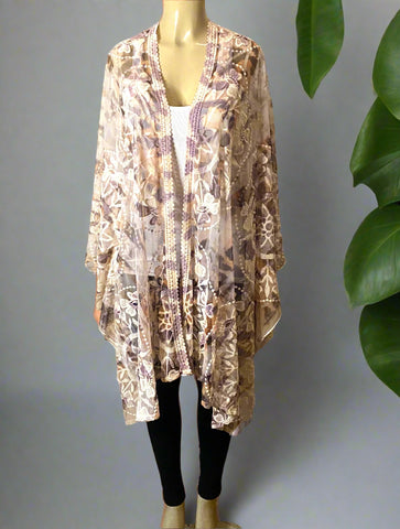 Origami Leopard Print Kimono