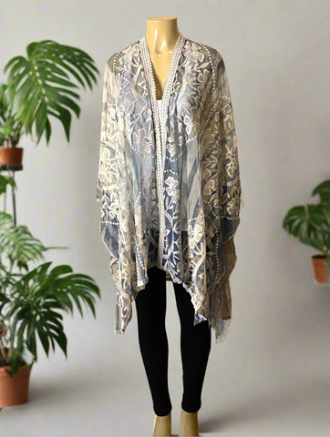 Origami Slate Blue Kimono