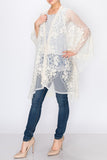 Origami Ivory Lace Floral Kimono