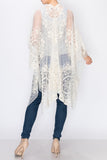 Origami Ivory Lace Floral Kimono