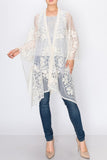 Origami Ivory Lace Floral Kimono