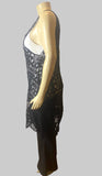 Origami Plus Size Black Lace Vest