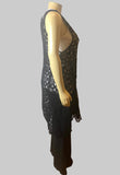 Origami Plus Size Black Lace Vest