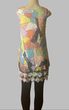 Origami Abstract Sleeveless Lace Tunic