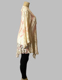 Origami Ivory Multicolor Lace Bell Sleeve Cardigan