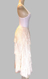 Origami Ivory Layered Lace Maxi Skirt
