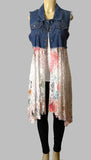 Origami Jean Lace Vest With Pockets