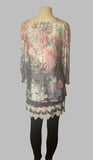 Origami Denim Rose Long Sleeve All Lace Dress