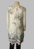 Origami Ivory Leaf Long Sleeve All Lace Dress