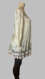 Origami Ivory Leaf Long Sleeve All Lace Dress
