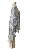 Origami Blue Stars Hi-Lo Cardigan