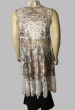 Origami Plus Size Faux Suede and Lace Sleeveless Vest