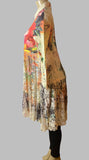 Origami Floral Sweater Lace Hi -Lo Cardigan