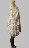 Origami Ivory Floral Lined All Lace Tunic Dress with Pockets