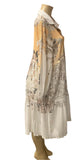 Origami Yellow Floral Oversized Jacket with Lace Trim