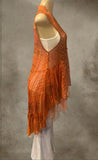 Origami Hi-Lo Lace Rust Vest