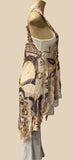 Origami Hi-Lo Lace Natural Flower Vest