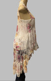 Origami Hi-Lo Lace White Rose Multicolor Vest