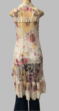 Origami Hi-Lo Lace White Rose Multicolor Vest