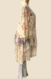 Origami Ivory Floral Hi-Lo Cardigan