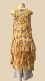 Origami Hi-Lo Gold Leopard Lace Vest