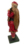 Vintage Handmade Paper Mache Santa Claus Figurine