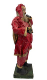 Vintage Handmade Paper Mache Santa Claus Figurine