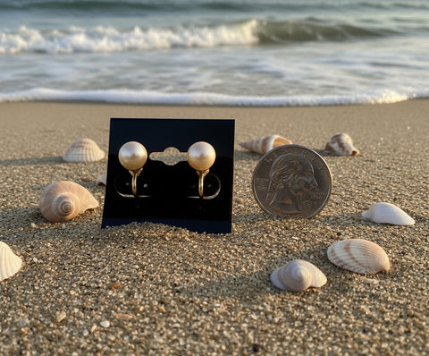 Vintage Patented Clip On Pearl Earrings