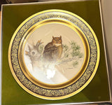 Vintage Pickard China Limited Edition Great Horned Owl Plate #2408