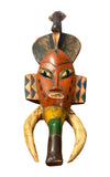 Red African Guro Mask From The Ivory Coast
