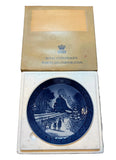Vintage 1973 Royal Copenhagen Christmas Plate "Going Home for Christmas"