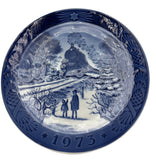 Vintage 1973 Royal Copenhagen Christmas Plate "Going Home for Christmas"