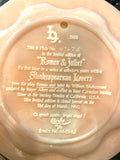 Vintage Incolay Studio Collector's Plate "Romeo and Juliet"