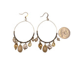 BoHo Gold Fashion Beaded Shell Earrings