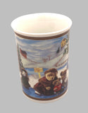 Danbury Mint Vintage Boyds Bear Collector Mugs "Skatin Pond"