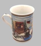 Danbury Mint Vintage Boyds Bear Collector Mugs "Skatin Pond"